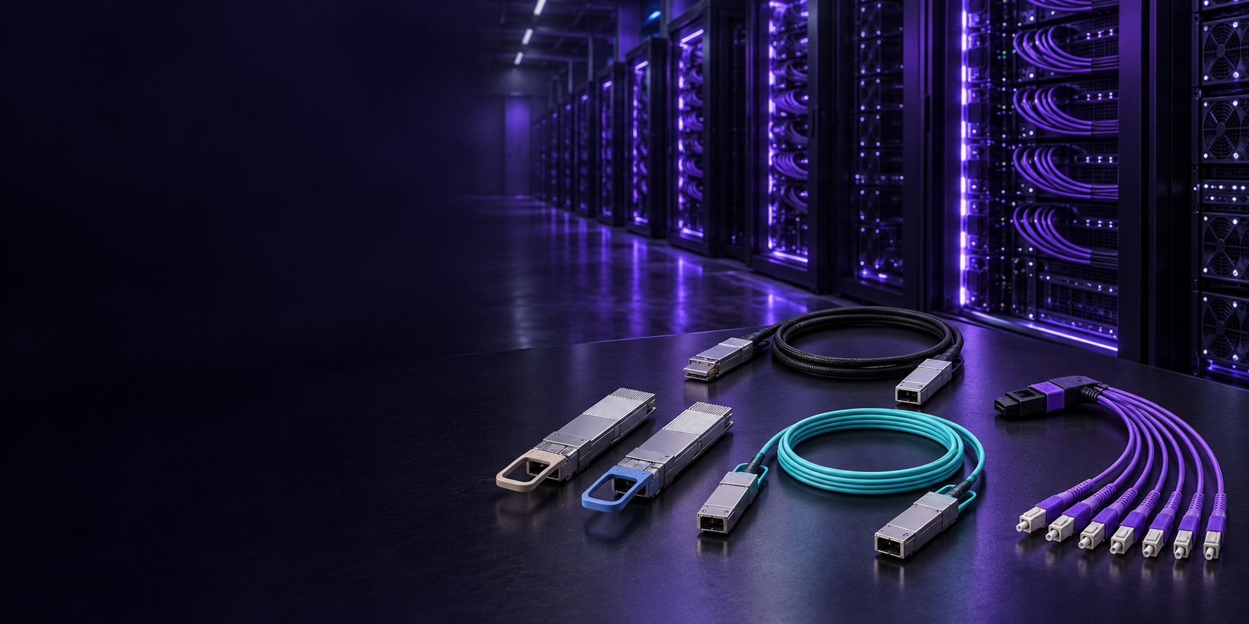High-density AI data-centre racks and optical connectivity